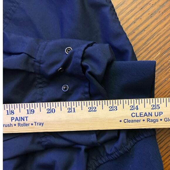Zero Restriction Jacket Mens Medium Navy Blue Pullover Golf Windbreaker 1/4 Snap - Picture 13 of 15